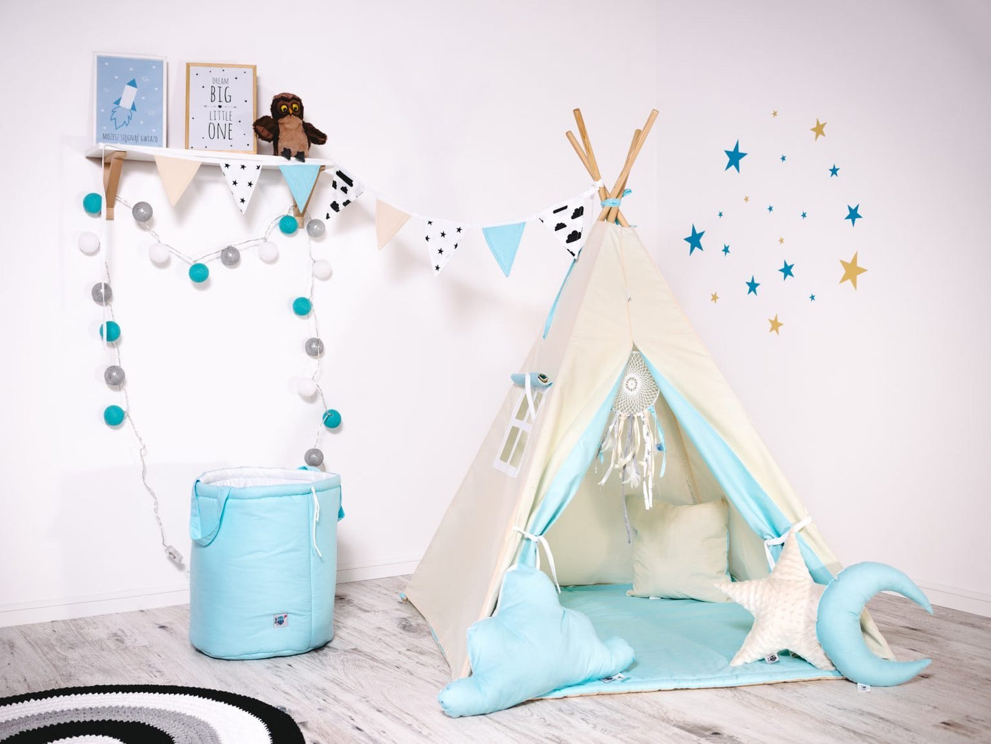 Child's Teepee Set Fluffy Cloud