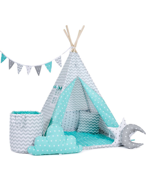 Child's Teepee Set Mint Nap