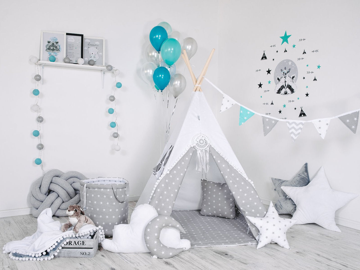 Child's Teepee Set White Kingdom